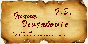Ivana Divjaković vizit kartica